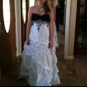 Davids Bridal black and white gown